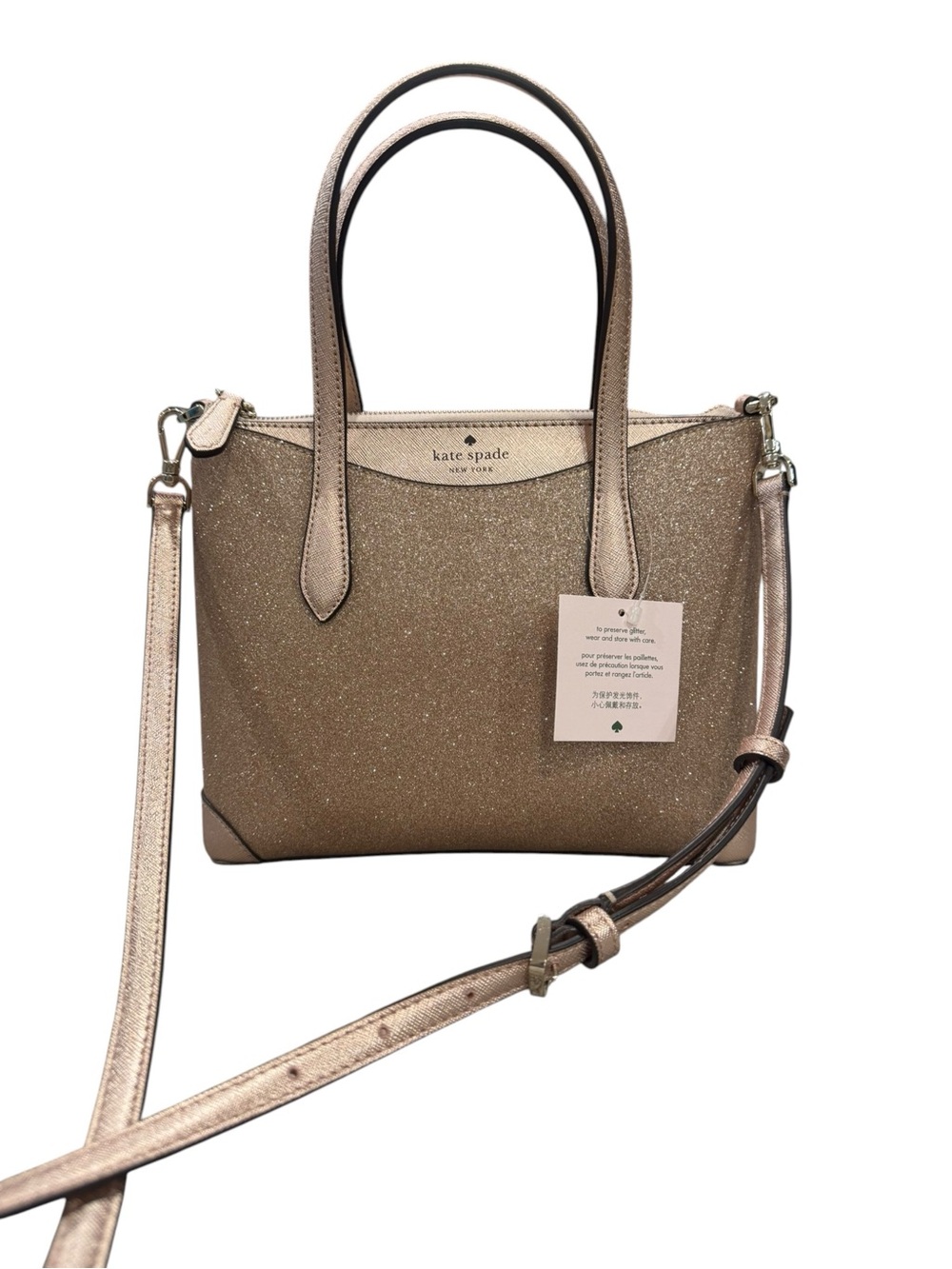 Kate Spade Rose Gold Glitter Shoulder Bag / Crossbody
